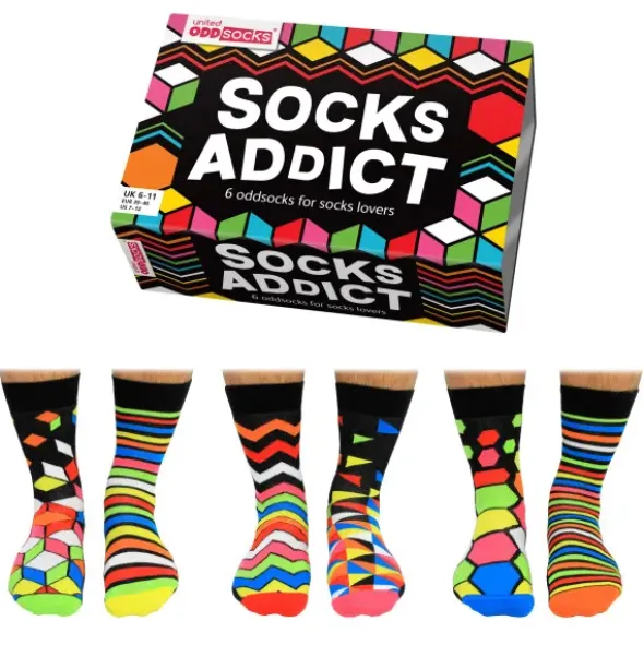 Geschenkbox Addict - 6 Socken - Gr. 39-46