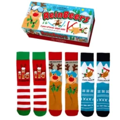 Geschenkbox REINBEERS - 3 Paar XMAS Biersocken Gr. 39 - 46