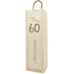 Geschenkbox Wein aus Holz mit Gravur - Happy Birthday