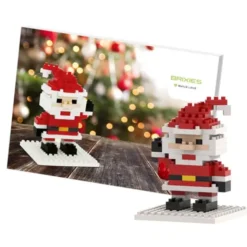 Geschenkkarte mit Brixies Klemmbausatz SANTA CLAUS - 78 Bausteine
