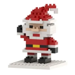 Geschenkkarte mit Brixies Klemmbausatz SANTA CLAUS - 78 Bausteine