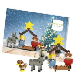 Geschenkkarte mit Brixies Klemmbausatz WEIHNACHTSKRIPPE - 189 Bausteine