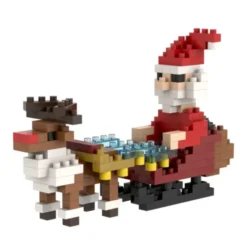 Geschenkkarte mit Brixies Klemmbausatz WEIHNACHTSMANN - 188 Bausteine