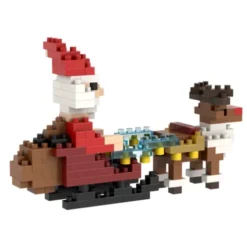 Geschenkkarte mit Brixies Klemmbausatz WEIHNACHTSMANN - 188 Bausteine