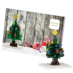 Geschenkkarte mit Brixies Klemmbausatz WEIHNACHTSBAUM - 72 Bausteine