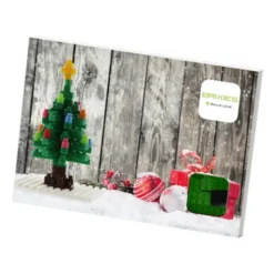 Geschenkkarte mit Brixies Klemmbausatz WEIHNACHTSBAUM - 72 Bausteine