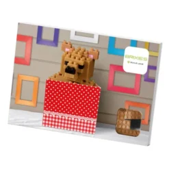 Geschenkkarte Teddybär mit Brixies Klemmbausatz TEDDY BEAR - 59 Bausteine