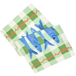 Geschirrtuch CATCH OF THE DAY 75 x 45 cm - Küchentuch mit Fisch Motiv schnelltrocknend