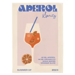 Geschirrtuch mit Motiv Aperol – Küchentuch 100% Baumwolle 50 x 70 cm