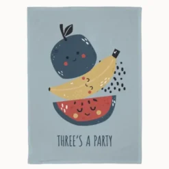 Geschirrtuch mit Motiv Lustige Früchte – Küchentuch Three´s a Party, 100% Baumwolle 50 x 70 cm