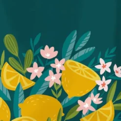 Geschirrtuch mit Motiv Zitronen – Küchentuch Lemons, 100% Baumwolle 50 x 70 cm