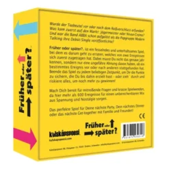Gesellschaftsspiel - Früher oder später?