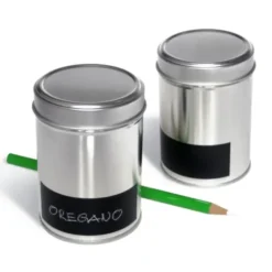 Gewürzdosen 6er-Set Gourmet - mit Stift & Tafelfolie zum Selbstbeschriften