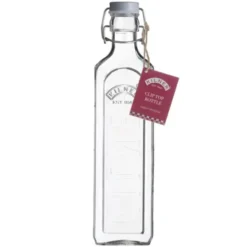 Glasflasche mit Bügelverschluss 1000 ml eckig