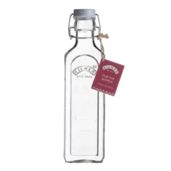 Glasflasche mit Bügelverschluss 600 ml eckig