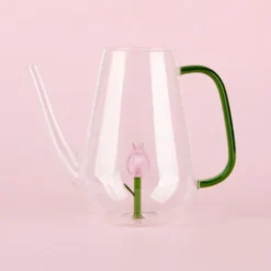 Glas Gießkanne 1 l mit integrierter Tulpe Glas-Blume