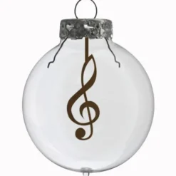 Glaskugel / Weihnachtskugel Notenschlüssel