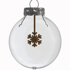 Glaskugel / Weihnachtskugel Schneestern