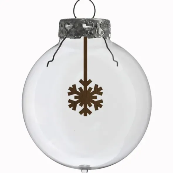 Glaskugel / Weihnachtskugel Schneestern