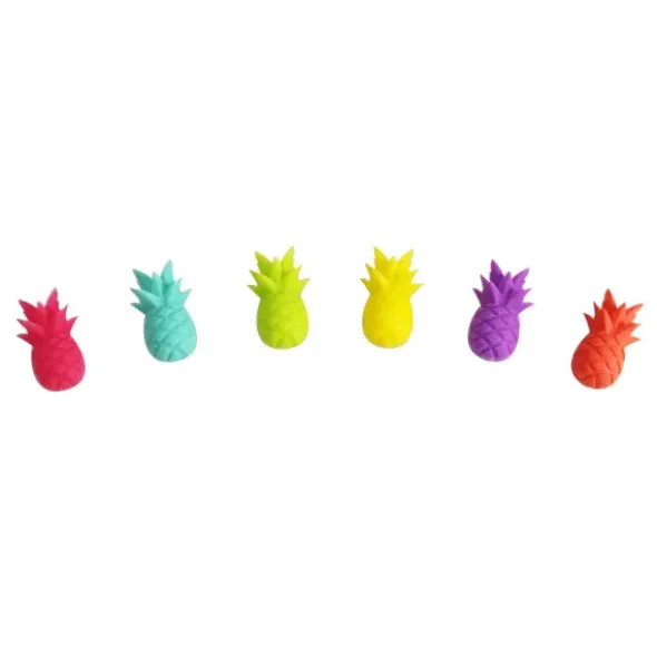 Glasmarker ANANAS 6 Stück - bunt