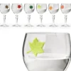 Glasmarker Leaf my Glass, 6er-Set
