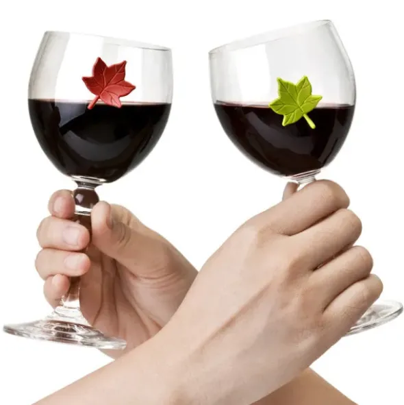 Glasmarker Leaf my Glass, 6er-Set