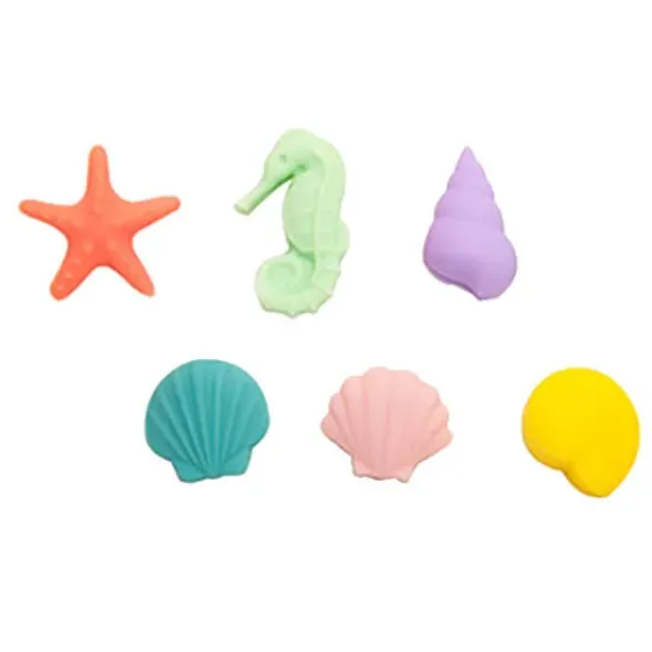 Glasmarker SEA SHELL 6 Stück - bunt