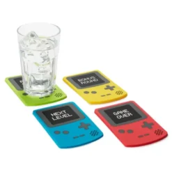 Glasuntersetzer Spielkonsole 4er Set - Silikon bunt