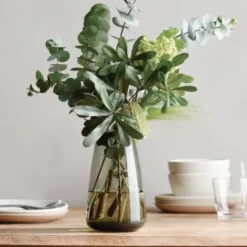 Glasvase für Ableger & Pflanzen – Aqua Culture Vase 20 cm grau