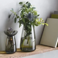 Glasvase für Ableger & Pflanzen – Aqua Culture Vase 13 cm grau