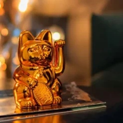 Glückskatze / Winkekatze COSMIC MARS shiny chopper - kupfer