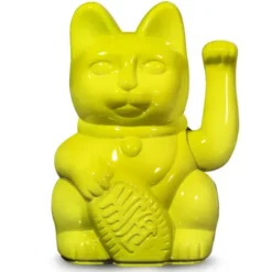 Glückskatze / Winkekatze DIVERSITY 80s glossy yellow