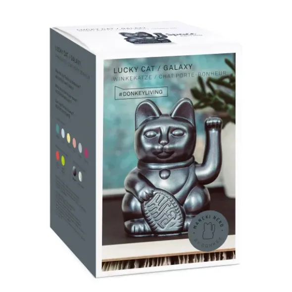 Glückskatze / Winkekatze Galaxy Metallic