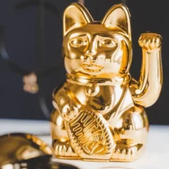 Glückskatze / Winkekatze GOLD glossy