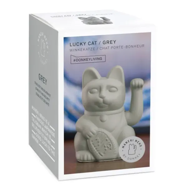 Glückskatze / Winkekatze grau