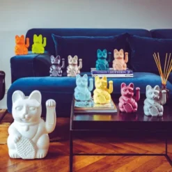 Glückskatze / Winkekatze mint