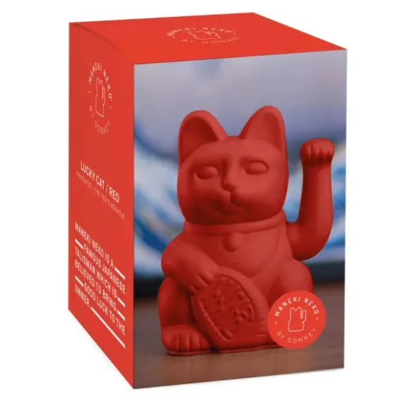 Glückskatze / Winkekatze rot