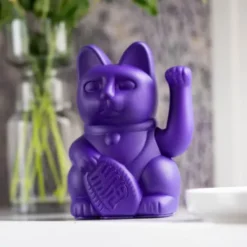 Glückskatze / Winkekatze violett