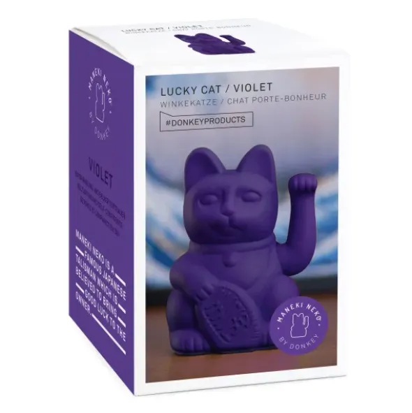 Glückskatze / Winkekatze violett