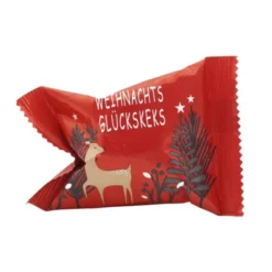 Glückskeks DEER - Weihnachtsglück in Keksen, rot