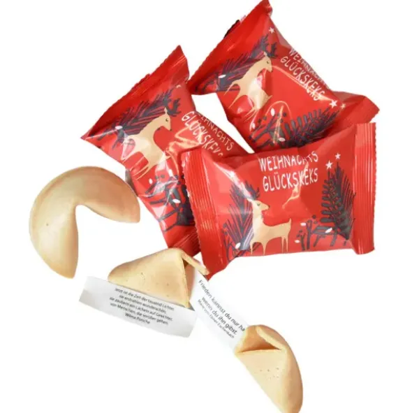 Glückskeks DEER - Weihnachtsglück in Keksen, rot