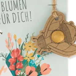 Glückwunschkarte mit Samenkugel - Blumen für dich!