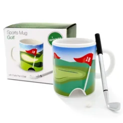 Golf Tasse mit Schläger und Ball