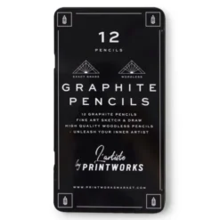 Graphitstifte 12er Set in Metallbox GRAPHITE