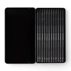 Graphitstifte 12er Set in Metallbox GRAPHITE