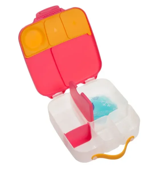 Große Kinderlunchbox mit 4 Fächern 2000 ml - rosa