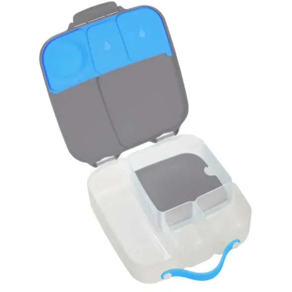 Große Kinderlunchbox mit 4 Fächern 2000 ml - grau