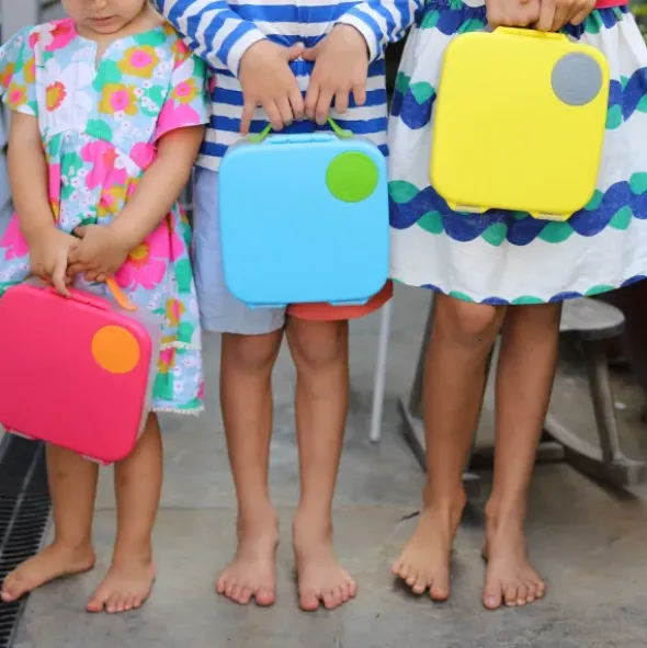 Große Kinderlunchbox mit 4 Fächern 2000 ml - lila