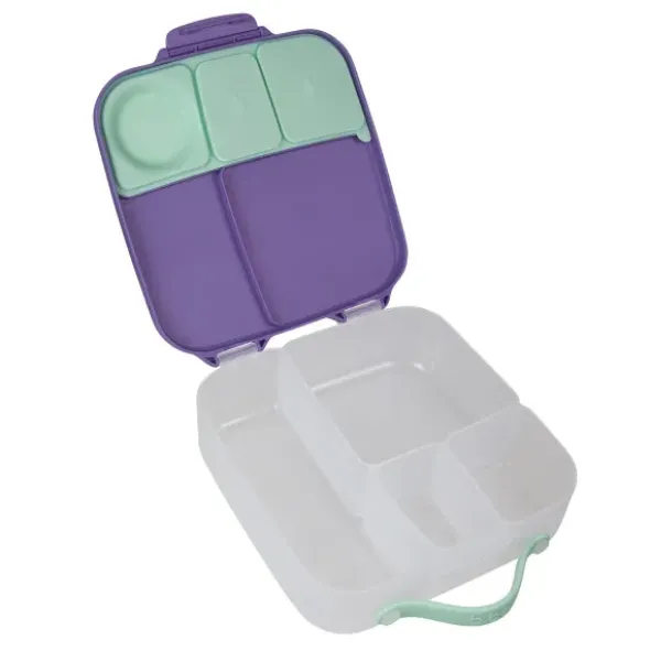 Große Kinderlunchbox mit 4 Fächern 2000 ml - lila