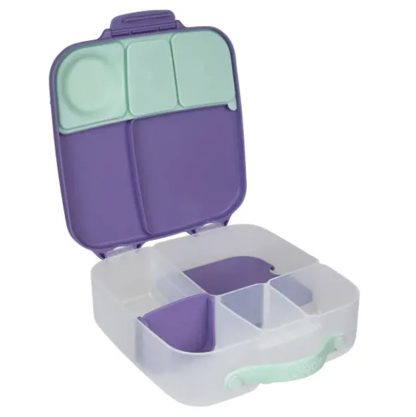 Große Kinderlunchbox mit 4 Fächern 2000 ml - lila